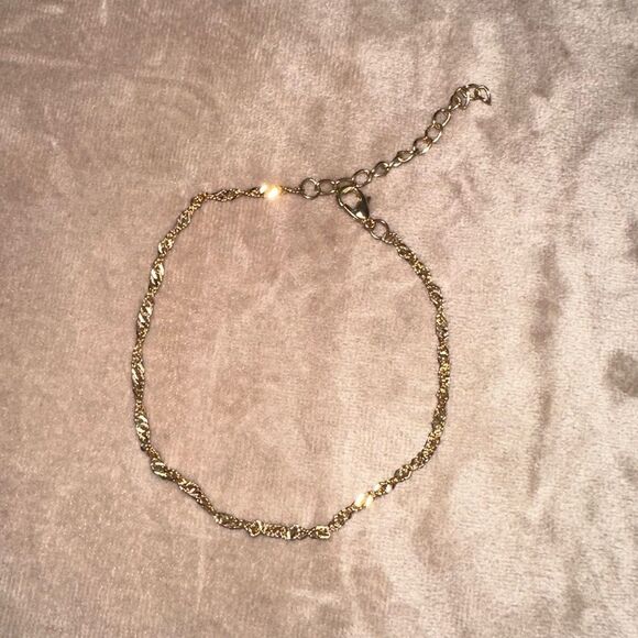 Gold sparkly anklet - Picture 1 of 4